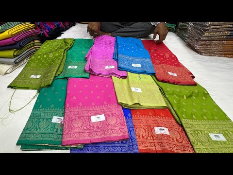 Just 700/- Rs Chickpet Bangalore Wholesale Saree 🥻Single Saree Courier Available