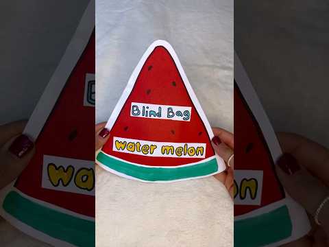 Watermelon blind bag! 🍉 #blindbag #paperdiy #asmr #diy #asmrunboxing  #papersquishy #papercraft