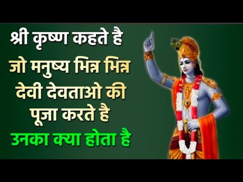 जो मनुष्य भिन्न भिन्न देवी देवताओ की पूजा करते है.. देखिये श्री कृष्ण क्या कहते है  #shrikrishna