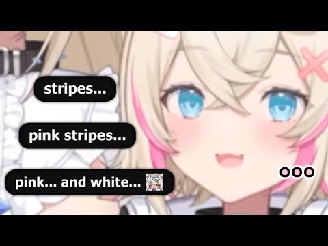 Pink and white stripes... [hololive / fuwamoco]