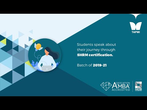 SHRM Certified Students of TAPMI - Batch 2019-21