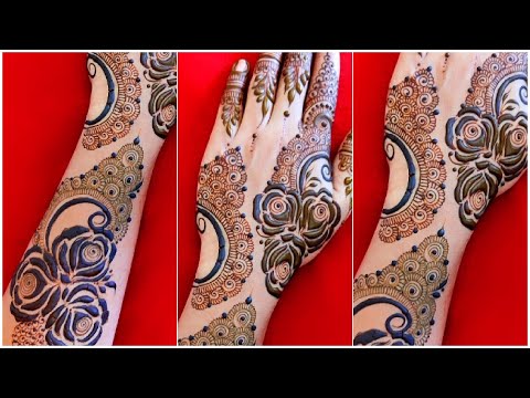 Easy Rose Gulf Mehndi Designs |Stylish Dubai Mehbdi Designs Tutorial by Aaru Mehndi