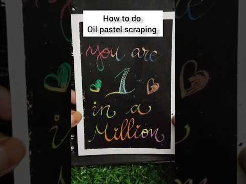 Easy oil pastel scraping #oilpasteldrawing #oilpastels #drawingideas