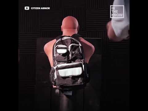 Backpack comes with a bulletproof vest