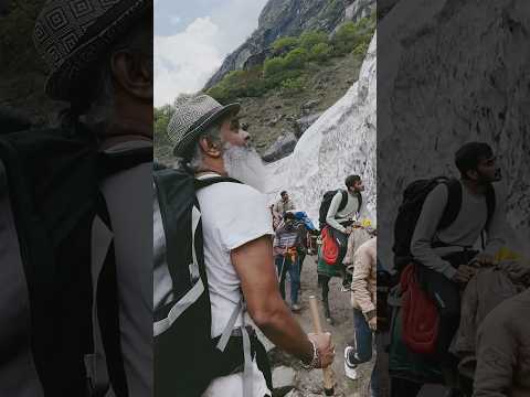 Huge Glacier 😱😰  #kedarnath #viral #youtubeshorts #shiv #harharmahadev #ytshort #chardhamyatra