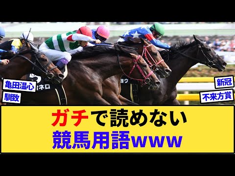 【競馬】ガチで読めない競馬用語がヤバすぎるwww