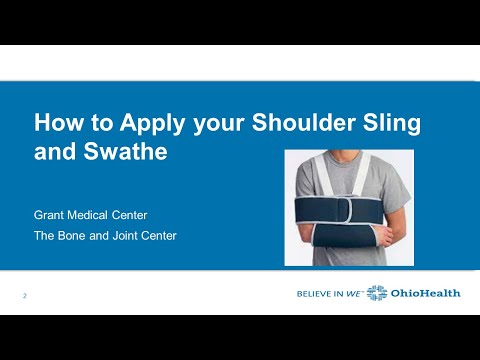 How to Apply your Shoulder Sling and Swathe