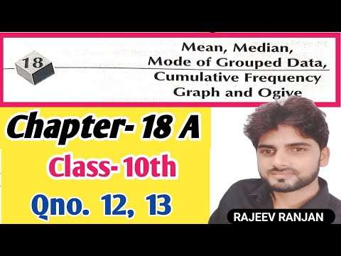 Mean Median Mode Class 10th ch-18a/Class 10th Chapter 18a#chapter18a#rsaggarwalmathclass10ch18a