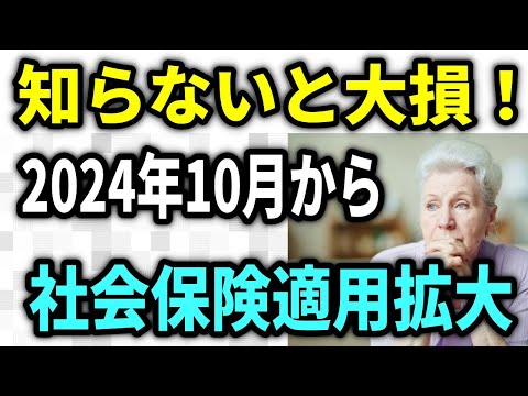 【社会保険適用拡大】知らないと大損！2024年10月から社会保険の適用拡大で、手取り収入が激減するデメリット？