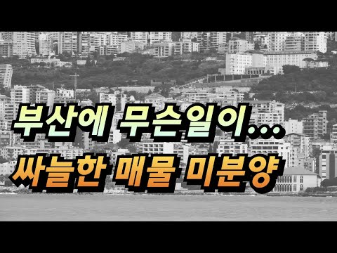 답없이 무너지는 부산! 분양가보다 하락했다 싸늘한 미분양 쌓이는 매물 부산 아파트 전망 폭락 하락 매매