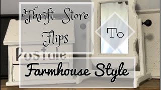 Thrift Store Dated Decor Make Overs into Farmhouse Style