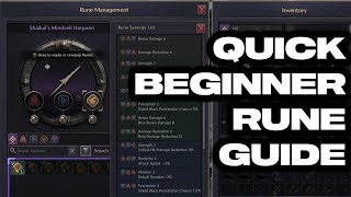 QUICK BEGINNER RUNE GUIDE