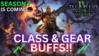 Diablo 4 Season 7 Updates: New Info! Class and Gear buffs!