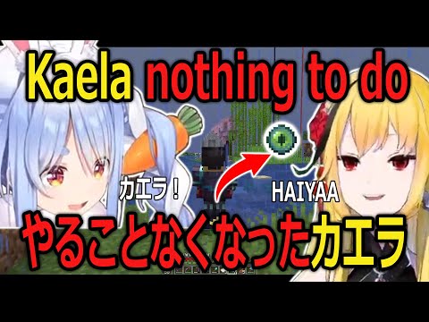 Pekora luckily found Kaela and stopped her finding the Stronghold【hololive JP】【Eng/JP Sub】