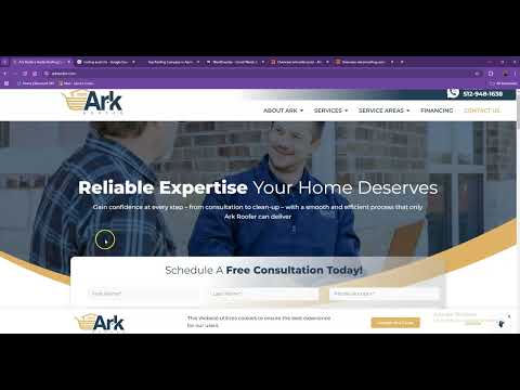 Website Analysis Video for Ark Roofer