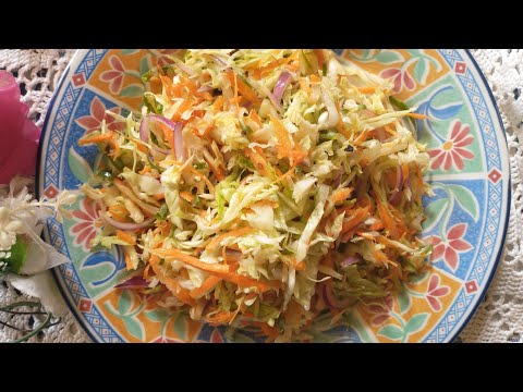 Quick And Easy Cabbage Salad Recipe || Healthy Green Salad || How to Make Mix Vegetable Salad