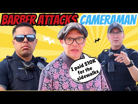 Barber Assaults Auditor & Lies to Police!!! Cops Charge Him!