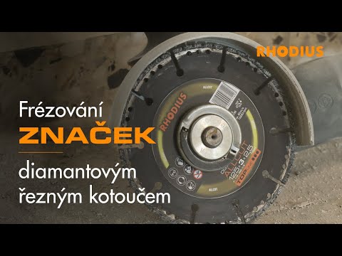 Frézování značek - diamantovým řezným kotoučem