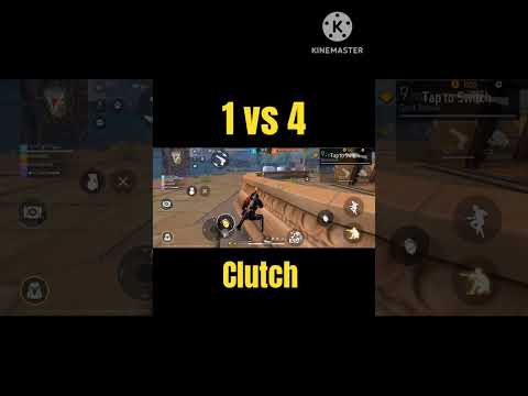 1 vs 4 clutch in free fire #freefire #freefireshorts #gameplay #shortsviral #gaming #youtubetrending