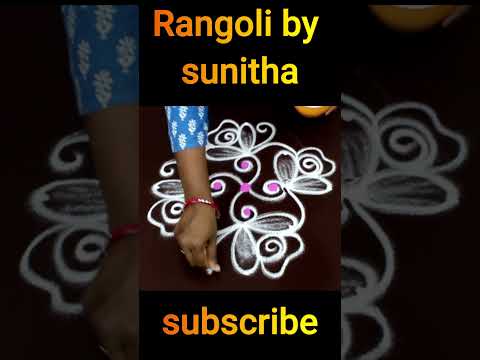 5 dots daily rangoli | easy rangoli | #shorts #rangoli #ytshorts