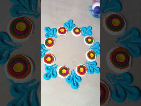 Colour full rangoli #rangoli #diwalirangoli #shorts #navratri