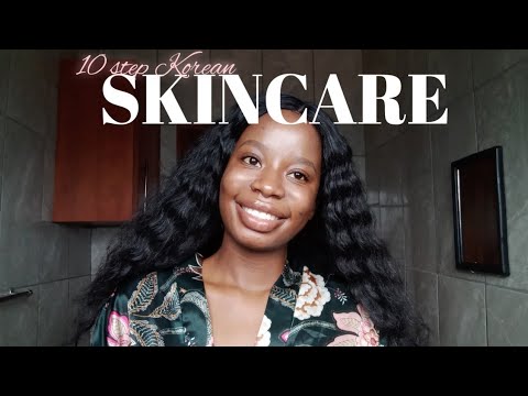 10 Step Korean Skincare Routine | Glass Skin | Black Woman| Tshivhuya