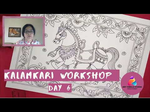 Kalamkari Workshop: Day 6 - Horse in Kalamkari