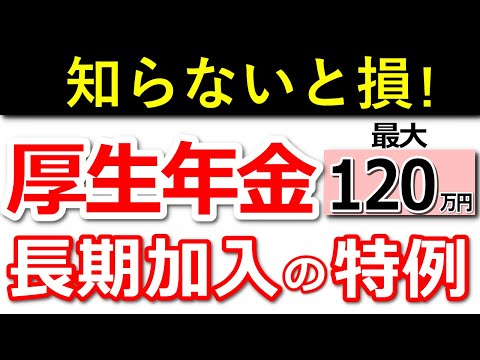 【老後年金】特別支給！厚生年金に最大120万円が上乗せ！44年特例がヤバすぎる！