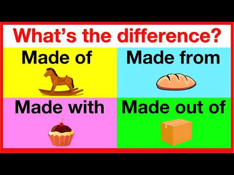 Made of, Made from, Made with, Made out of phrases 🤔 | What's the difference? | Learn with examples