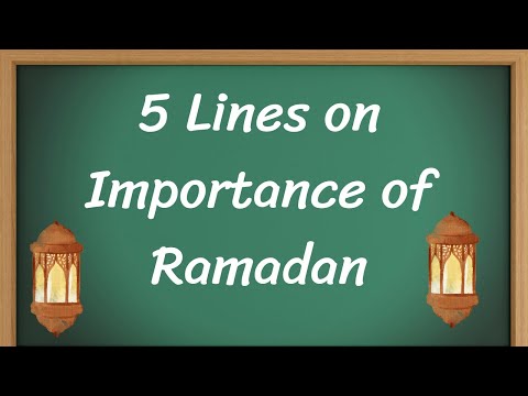 Importance of Ramadan Short 5 Lines in English || 5 Lines Essay on Importance of Ramadan