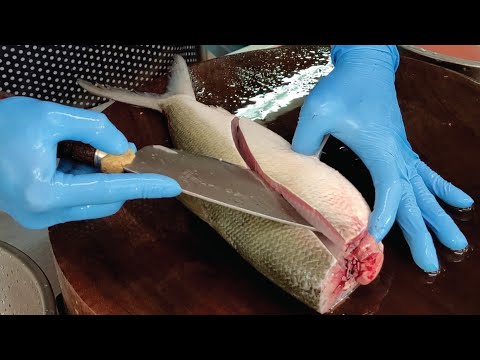 Mullet Cutting Skills-Mullet Roe Making ,Spineless milkfish belly cutting skills-Taiwan Street Food