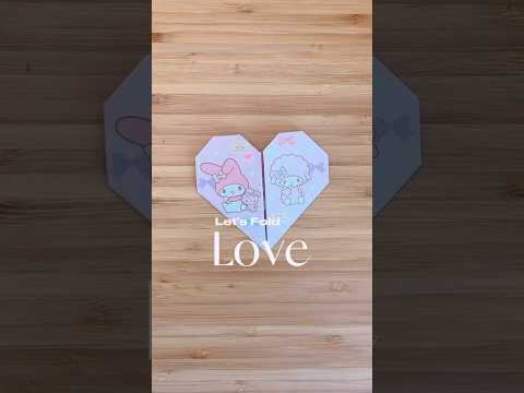 Let’s fold a Paper Heartshaped - Love! #short