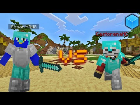 🔥 PVP MINECRAFT PE - CUBECRAFT ‎CastorenaMC  VS ‎iTzCesarin 🔥