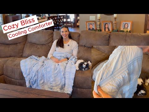 Cozy Bliss Cooling Comforter, cute, soft and COOL! #cozy #coolingblanket #cooling