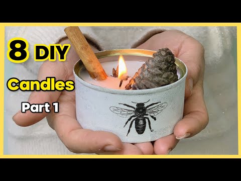 8 Unique & Alluring Candle Making Inspirations | reuse old candle |tin can| decoupage | fruit candle