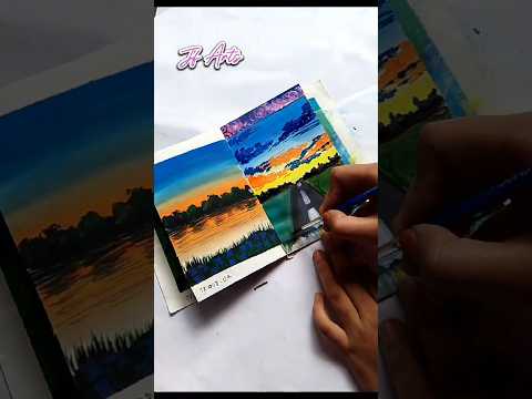 Easy painting tutorial🎨 #shortvideo #art #painting #tutorial