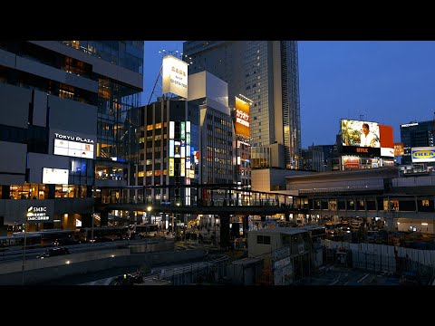 City Ambience Sound around Shibuya Station | For Sleeping, Working