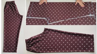 Very Easy Pant Trouser Cutting and Stitching| Pant Cutting and Stitching | Palazzo Pant