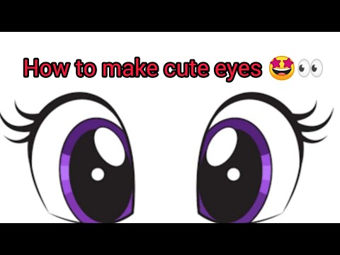 how to make cute eyes sketch 👁️👀🤩 how to make eye 👀 sketch.