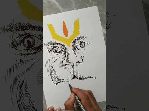 Hanuman jayanti special art #art #drawing #hanuman #hanumanchalisa #sketching  #pavanputrahanuman