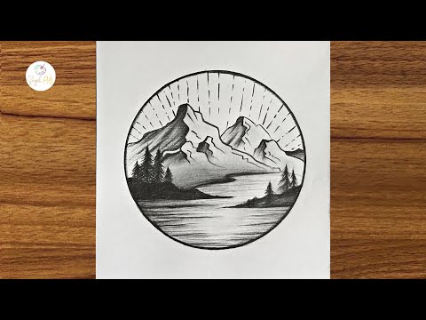 Easy circle drawing || Circle drawing for beginners || Pencil drawing in circle step by step