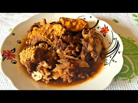 BEEF HEAD STEW  RECIPE || COOKING COW'S HEAD - INYAMA YENHLOKO || SOUTH AFRICAN STREET FOOD RECIPES