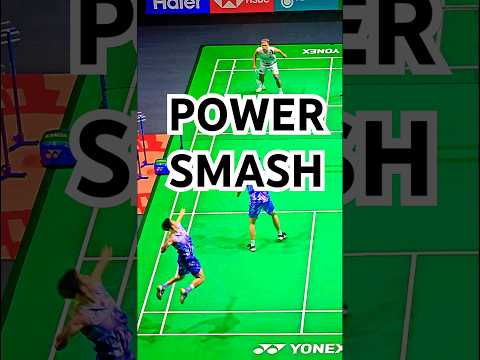 Badminton Men Double Malaysia vs China Jump Smash Slow Motion