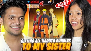 Surprising My Sister With Naruto Bundle Worth 50,000 Diamonds 💎 Garena Free Fire