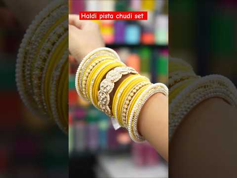 Haldi pista chudi set #bangles #haldi #bridalbanglesset #shorts  #ytshortsindia #hindisong