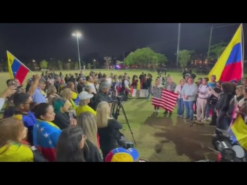 Venezuelans gather in Doral, hours after Maduro is sworn in as president