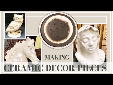 MAKING CERAMIC DECOR PIECES - HAND BUILDING - SCULPTING IN CLAY