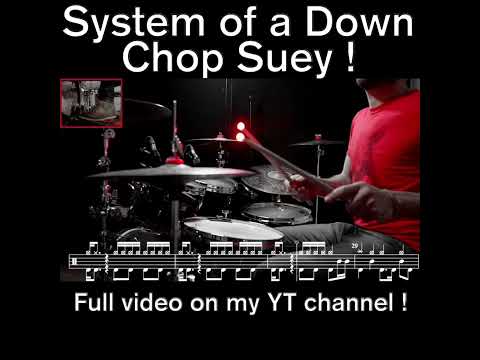 System Of A Down - Chop Suey ! - Drum Cover (with scrolling Drum score)#drumcover #drumscore