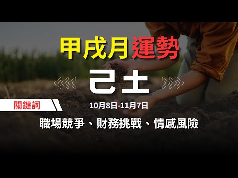 【甲戌月10月運勢】己土人關鍵詞：正官壓力、劫財風險、情感糾葛、職場變動、財務風險 | 六日柱詳解 #運勢  #王理元