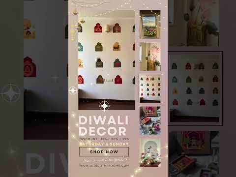 Unique and class #diwalidecoration #budgetfriendly #diwalidecor #homedecor #wallstickers #diywall